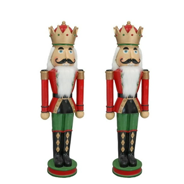 Set of 4 CHRISTMAS Decoration WOODEN SOLDIER PRINCE NUTCRACKER & CROWN 12 INCH Set of 4 CHRISTMAS Decoration WOODEN SOLDIER PRINCE NUTCRACKER & CROWN 12 INCH